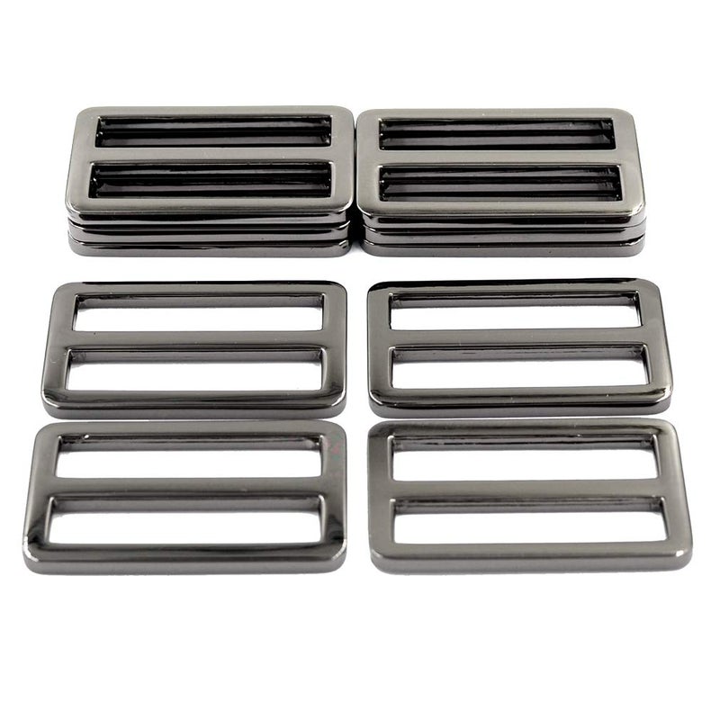 DGOL 10pcs 1-1/2 inch Slider Webbing Strap Tri Glide Buckles Zinc Alloy Tri-glide Slide Buttons Fasteners (Gun Metal) - Image 2